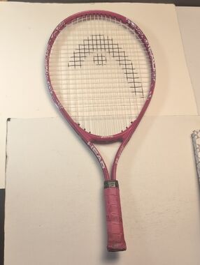 Pink Barbie 23 Head Tennis Racket Junior Used
